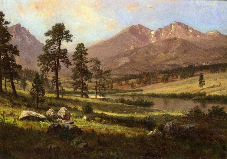 Albert Bierstadt Oil Painting Long's Peak, Estes Park, Colorado